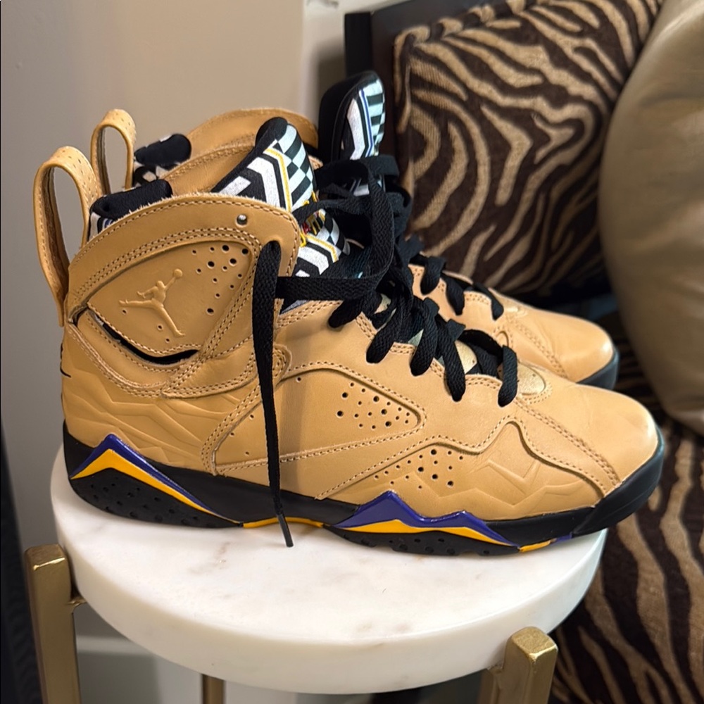 Air Jordan 7’s Tan and Black Sneakers